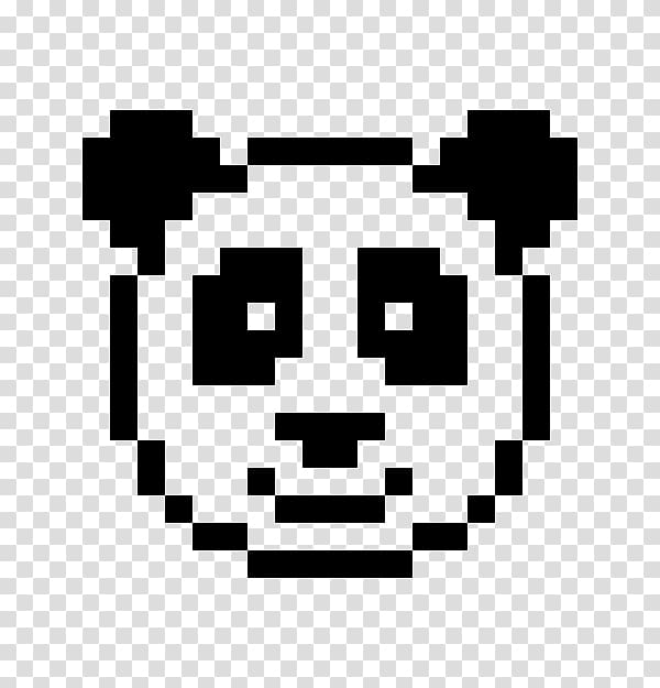 Minecraft Giant panda Pixel art Drawing, pixel art transparent background PNG clipart