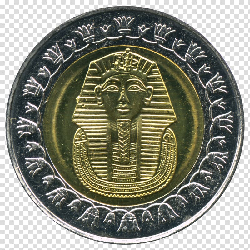Ancient Egypt Egyptian pound Bi-metallic coin, egyptian culture transparent background PNG clipart