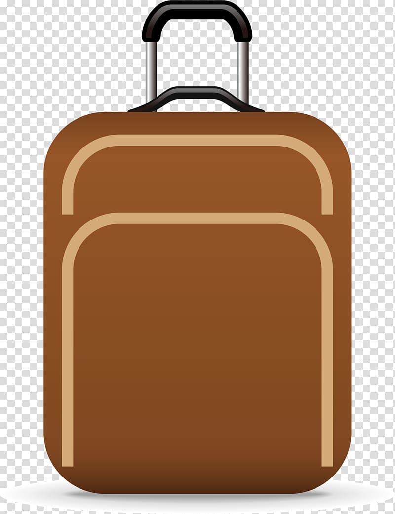 Suitcase Baggage Hotel Trolley, Simple coffee suitcase transparent background PNG clipart