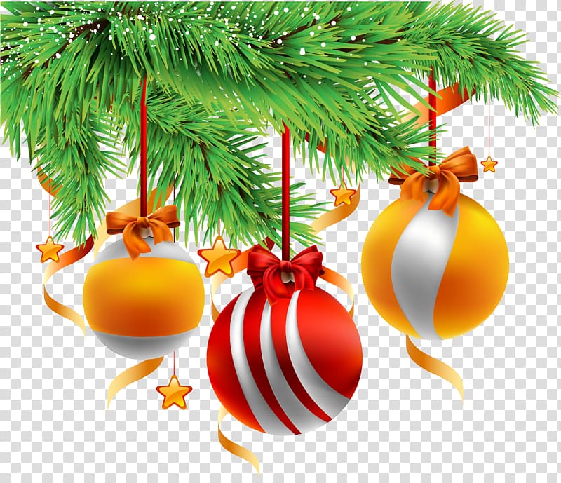Christmas decoration Gold Orange, christmas fruit transparent background PNG clipart