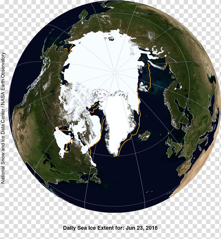 Arctic Ocean Polar regions of Earth Arctic ice pack National Snow and Ice Data Center Sea ice, earth transparent background PNG clipart