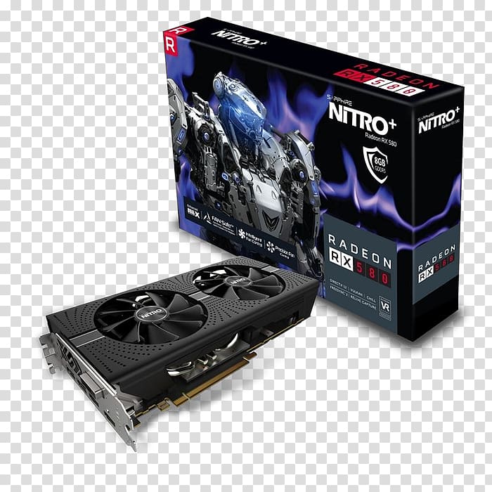 Graphics Cards & Video Adapters AMD Radeon RX 580 Sapphire Technology AMD Radeon 500 series, others transparent background PNG clipart