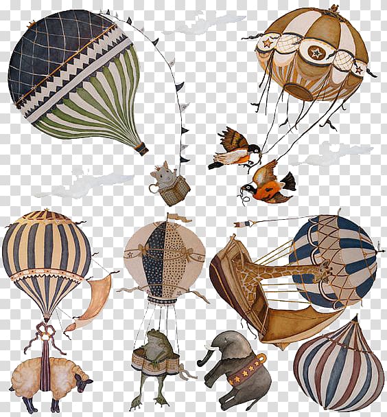 hot air balloons , Cute Pets Balloon Hot air balloon Balloon modelling , Hot air balloon animal elephant transparent background PNG clipart