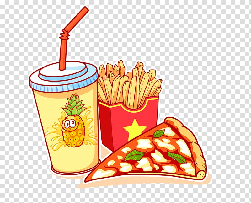French fries Hamburger Juice Cola Junk food, juice transparent background PNG clipart