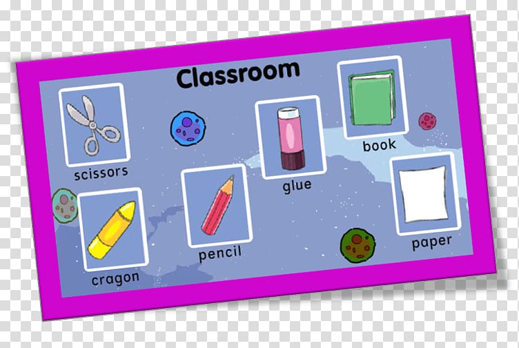 Foreign language English Flashcard School Information, Classroom Objects transparent background PNG clipart