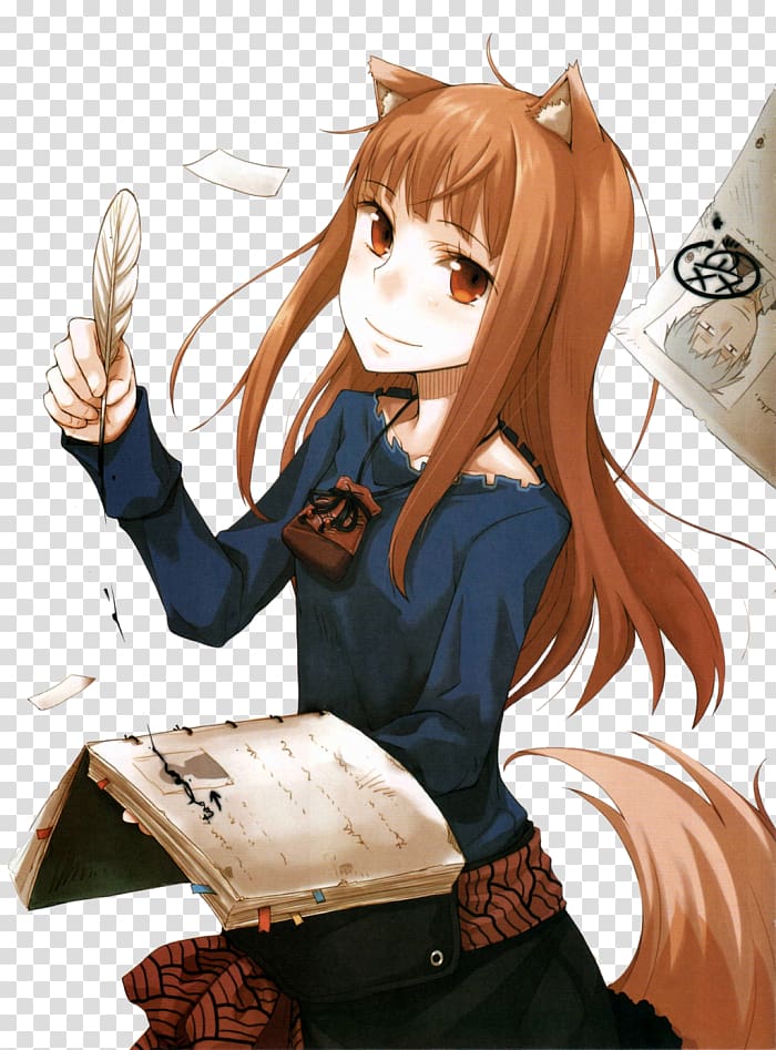 Spice and Wolf Gray wolf Anime Manga, spice and wolf transparent background PNG clipart