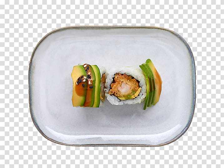 California roll Plate Sushi Lunch Side dish, Plate transparent background PNG clipart
