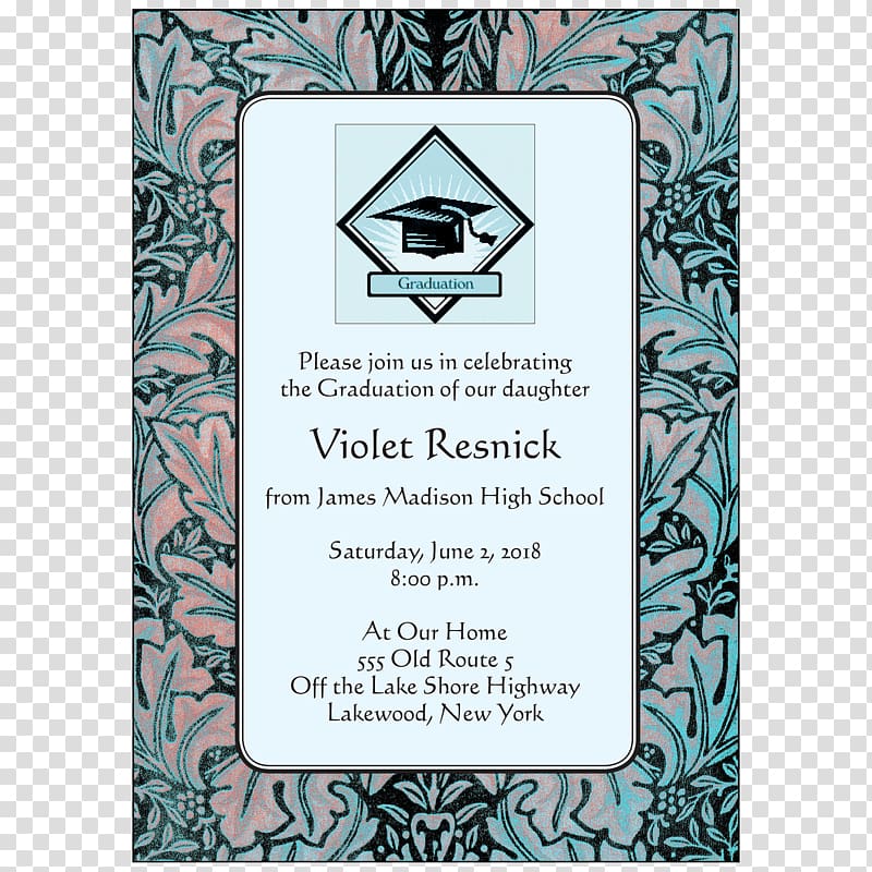 Wedding invitation Retirement Convite Party, graduate 2018 transparent background PNG clipart