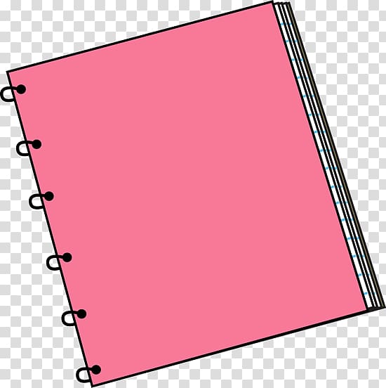 Paper Notebook , Pink Rectangle transparent background PNG clipart