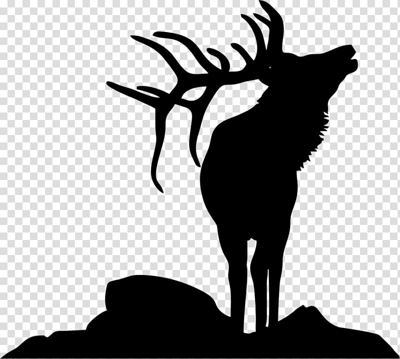 Elk Deer Silhouette Moose , deer head transparent background PNG clipart