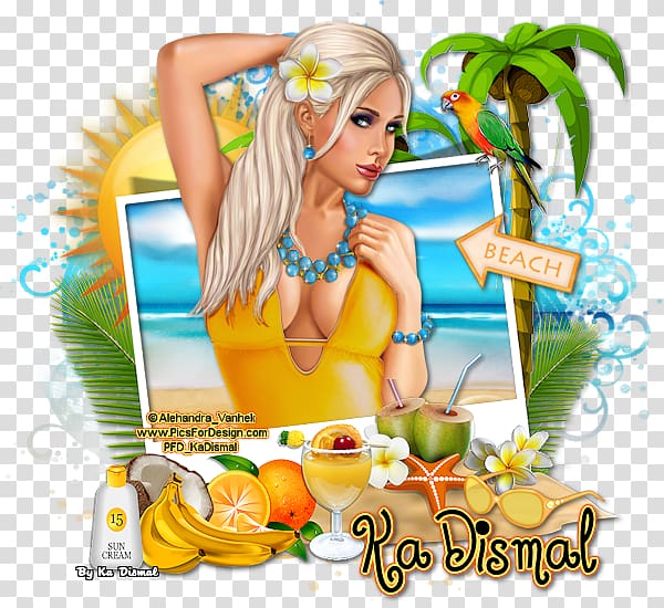 Fruit, summer girl transparent background PNG clipart