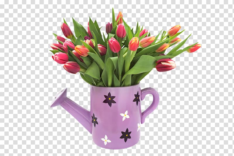 Flower bouquet High-definition television , Pouring kettle tulips transparent background PNG clipart