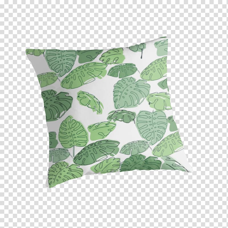 Throw Pillows Cushion Leaf, green palm leaves transparent background PNG clipart