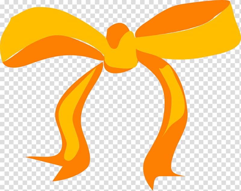Yellow ribbon Bow and arrow , orange transparent background PNG clipart