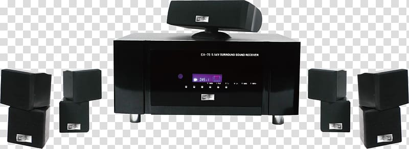 5.1 surround sound Audio Home Theater Systems, Home Theater System transparent background PNG clipart