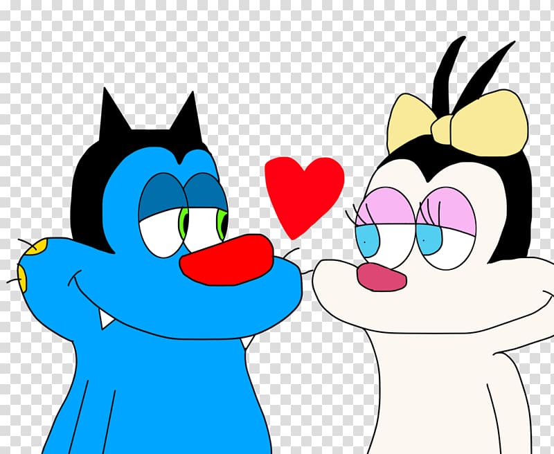 Oggy Olivia Cartoon Network, cartoon couples transparent background PNG clipart