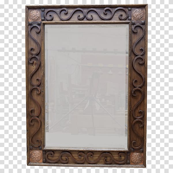 Frames Buffet Mirror Side dish Forging, antique wood bench transparent background PNG clipart
