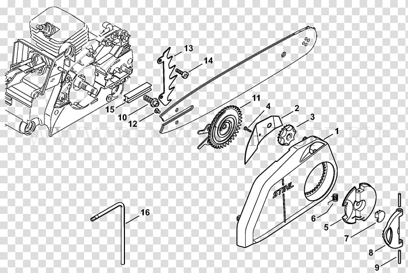 Wiring diagram Chainsaw Stihl, chainsaw transparent background PNG clipart