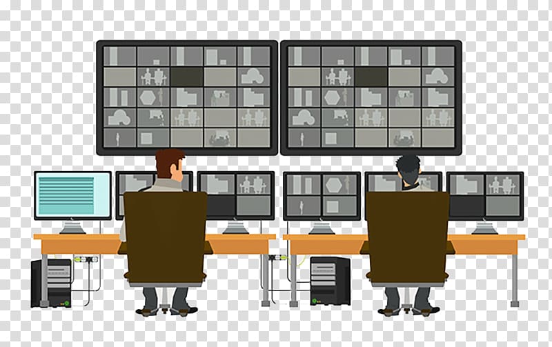 Security guard Control room, Computer illustration transparent background PNG clipart