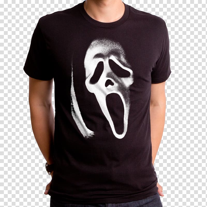 Ghostface T-shirt Scream Clothing, T-shirt transparent background PNG clipart