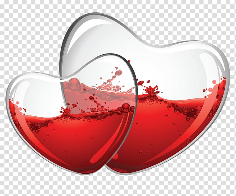Red Wine Glass Hearts , бамбук transparent background PNG clipart