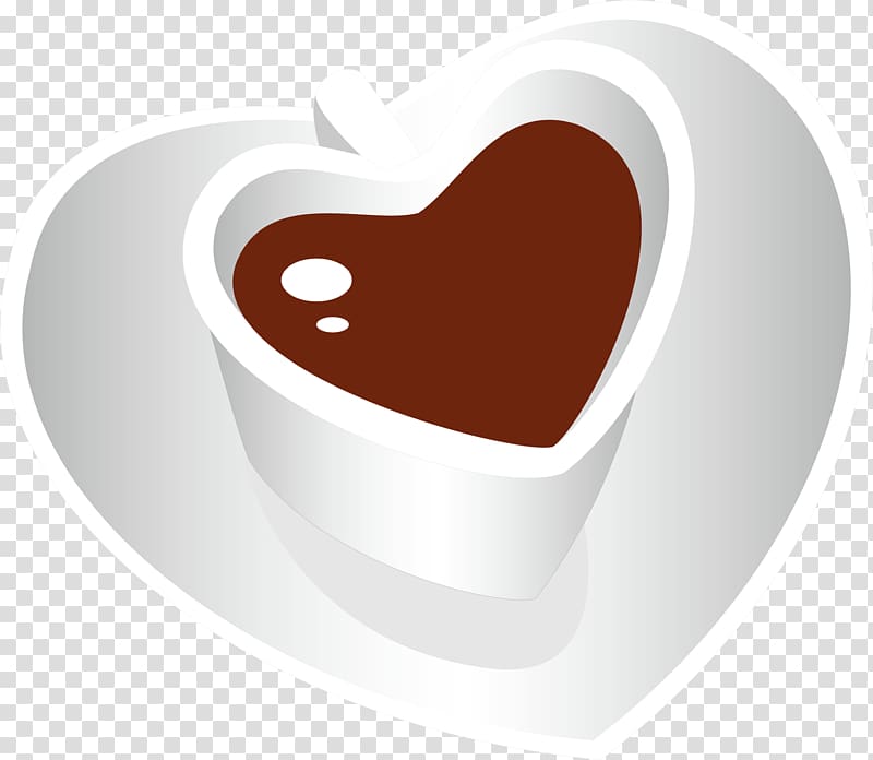 Coffee cup Heart Font, Milk element transparent background PNG clipart