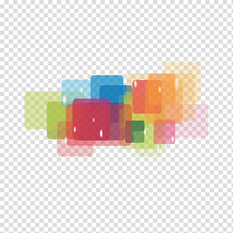 Desktop Stereoscopy, 3d three-dimensional colored squares transparent background PNG clipart