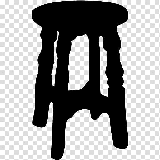 Table Stool Silhouette Chair, table transparent background PNG clipart