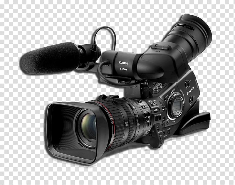 Video Cameras Canon HDV Three-CCD camera, video camera transparent background PNG clipart