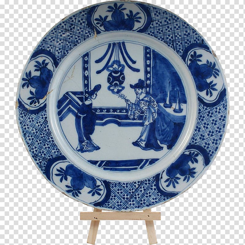 Delftware 17th century Porcelain Tableware, Chinoiserie transparent background PNG clipart