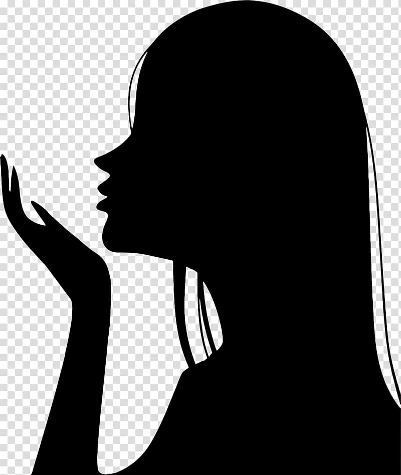 Silhouette Girl Woman, black woman transparent background PNG clipart