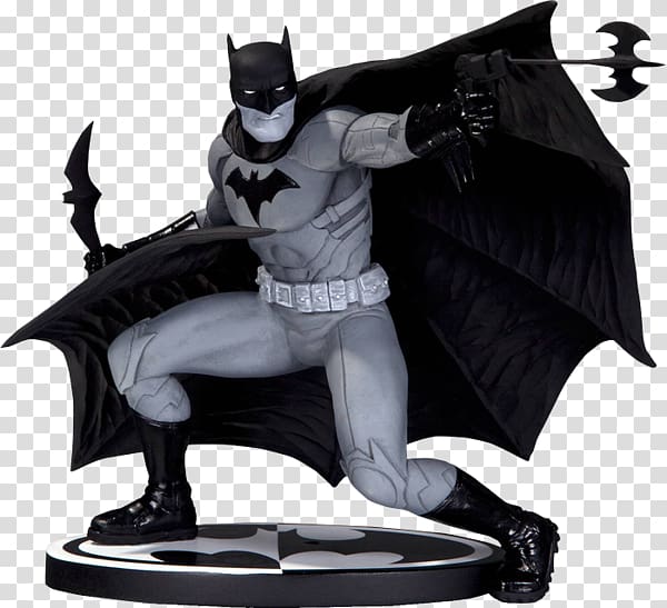 Batman Black and White Figurine Joker Harley Quinn, batman transparent background PNG clipart