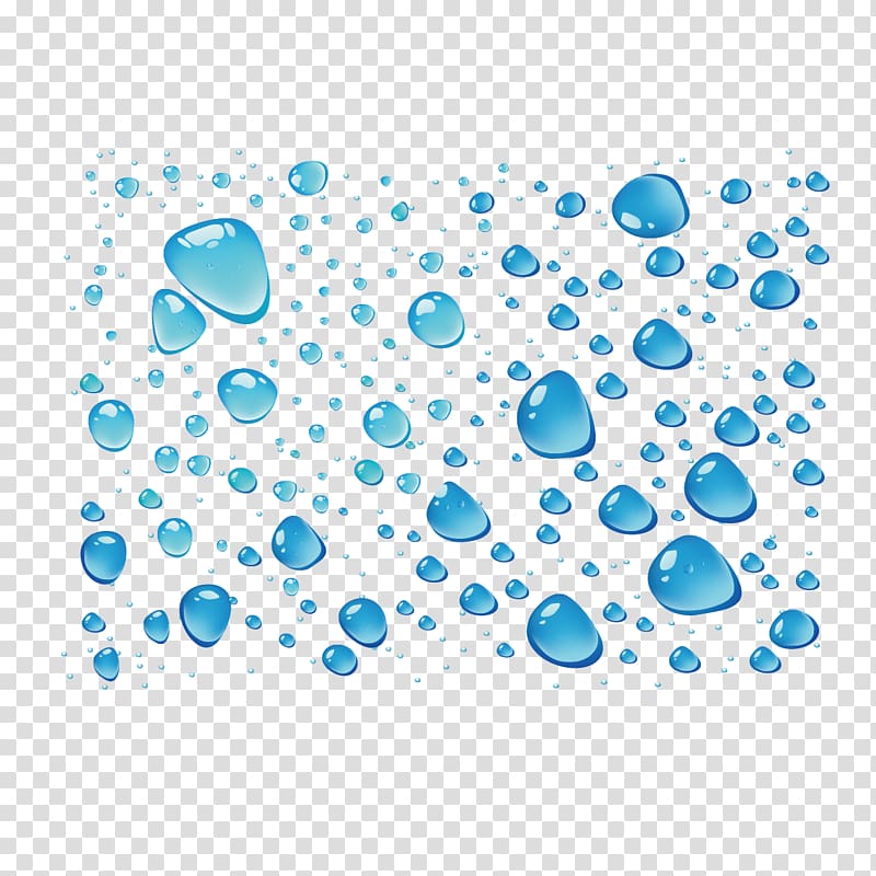 Blue Drop, Blue gradient water droplets transparent background PNG clipart