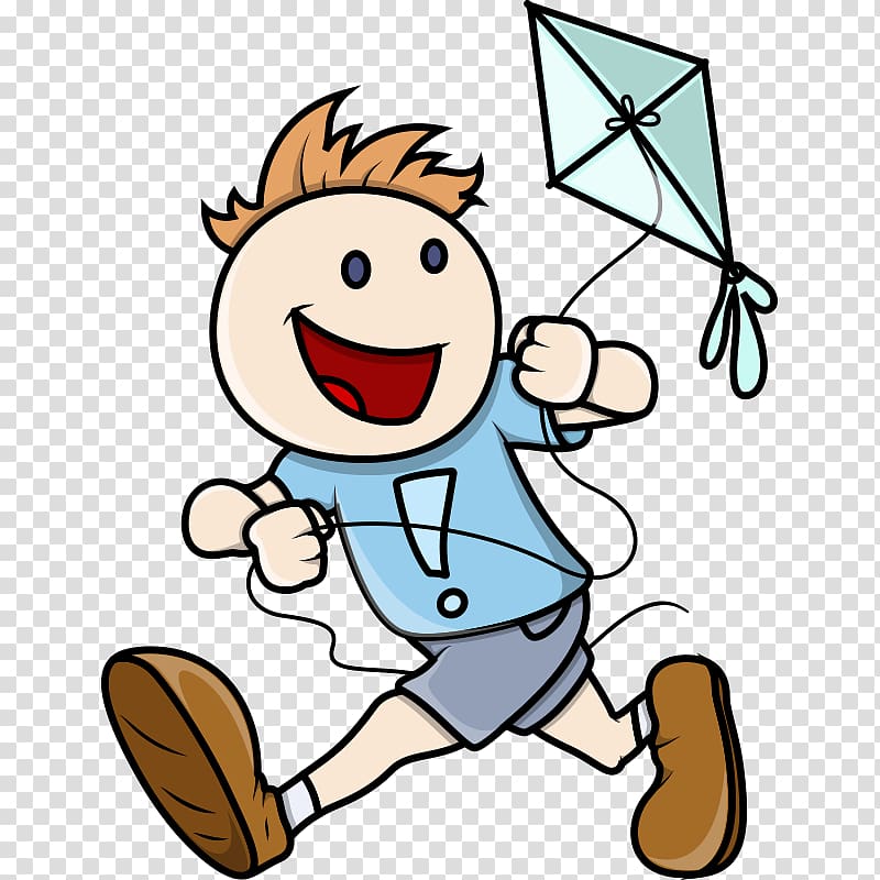 Cartoon Laughter Illustration, Cartoon characters,fly a kite transparent background PNG clipart