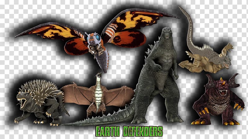 Godzilla Mothra Varan Baragon Anguirus, mr six transparent background PNG clipart