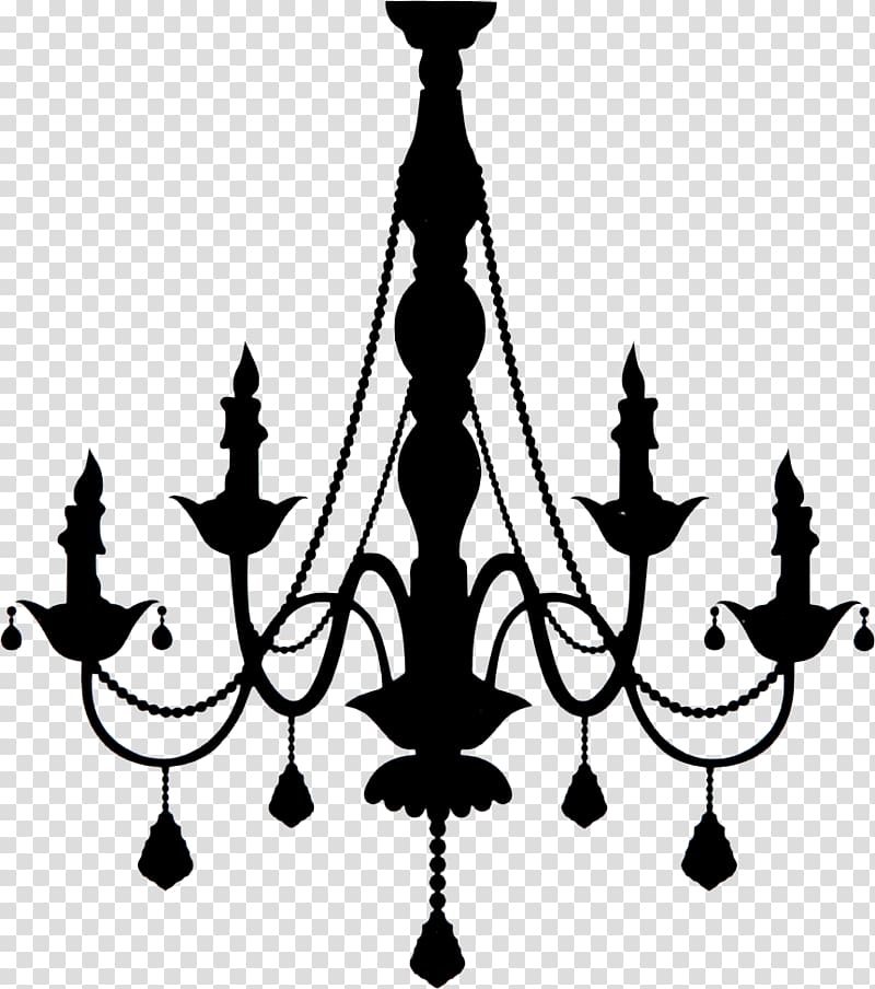 Silhouette Art Candelabra Wall decal Sticker, chandelier transparent background PNG clipart