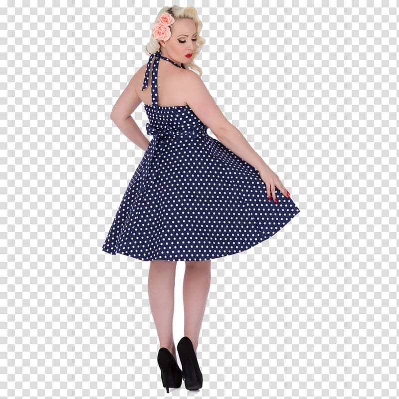 Polka dot Dress Insane Mary Jane's New & Vintage Halterneck Shoulder, Lucky Penny transparent background PNG clipart