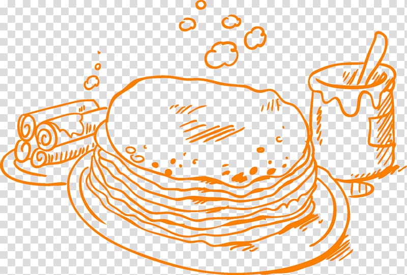 Pancake Breakfast Shaobing Crxeape, Hand drawn Breakfast transparent background PNG clipart