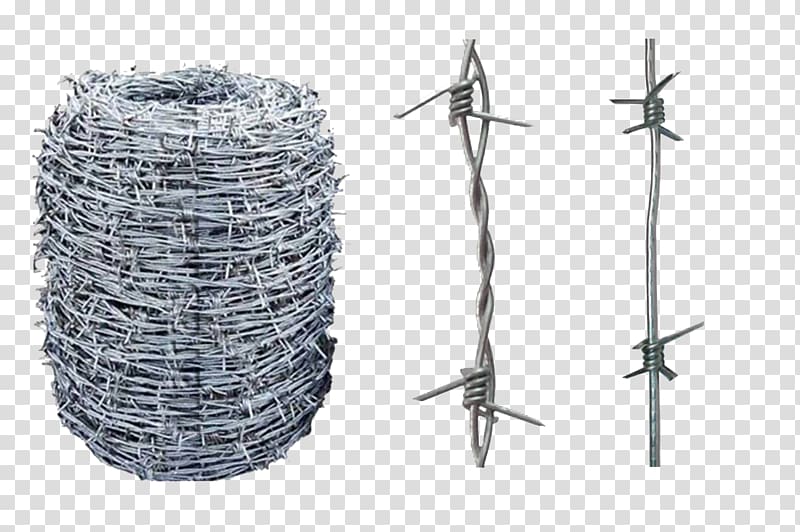 Barbed wire Barbed tape Steel Chain-link fencing, barbed wire transparent background PNG clipart