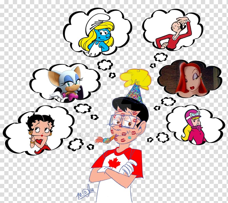 Betty Boop Olive Oyl Cartoon Smurfette, others transparent background PNG clipart