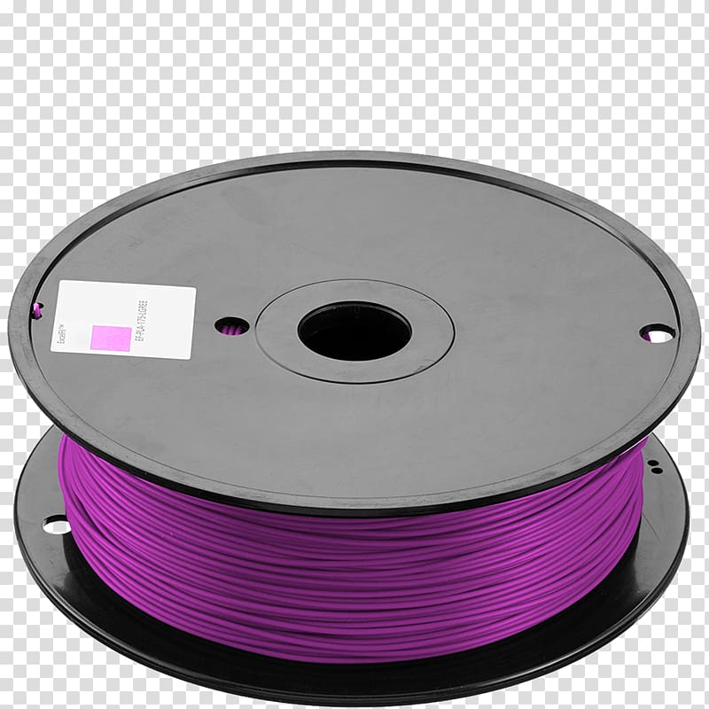 3D printing filament Polylactic acid Acrylonitrile butadiene styrene, Deep Purple transparent background PNG clipart