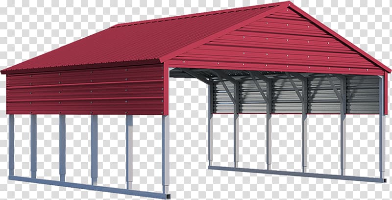 Roof Carport Steel building Garage, steel structure transparent background PNG clipart