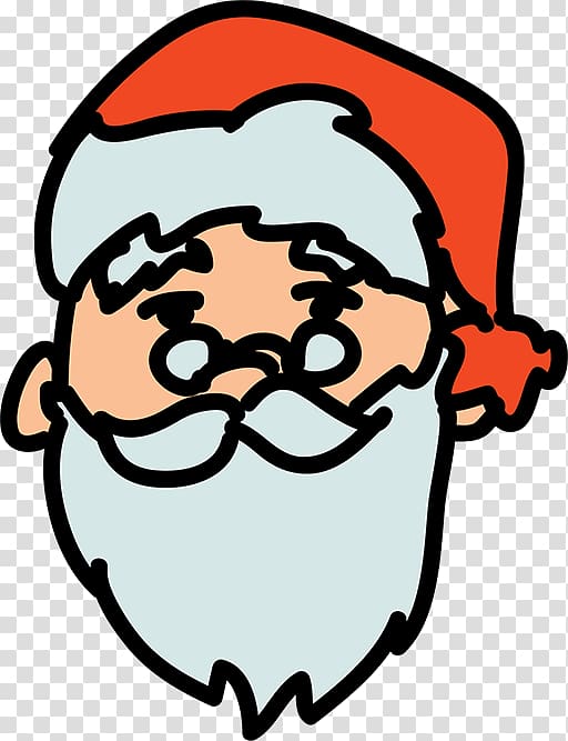 Santa Claus Beard Semolina pudding, Stick figure Santa Claus transparent background PNG clipart