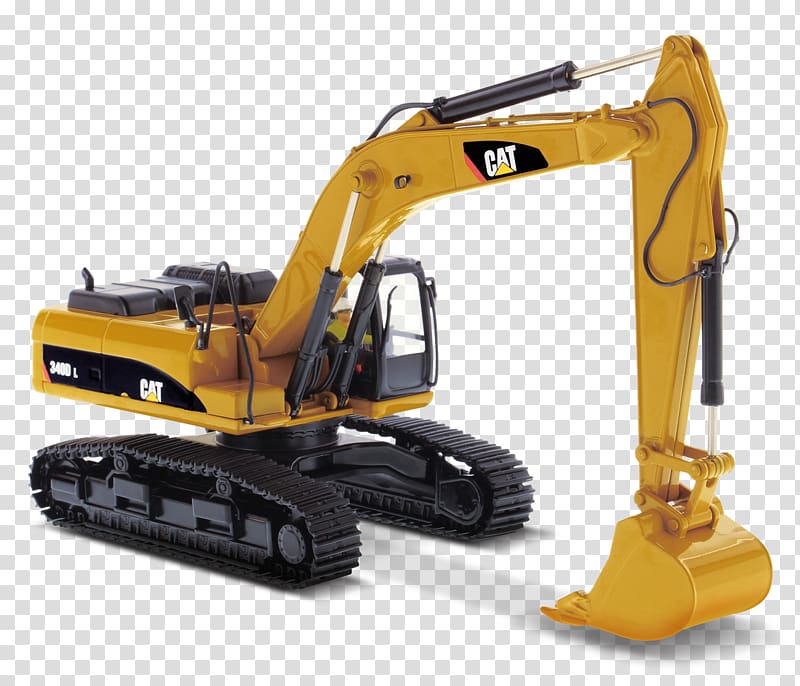 Caterpillar Inc. Die-cast toy Model car Excavator, caterpillar transparent background PNG clipart