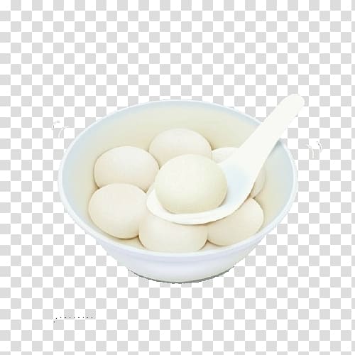 Spoon Egg Tableware, A bowl of glutinous rice balls transparent background PNG clipart