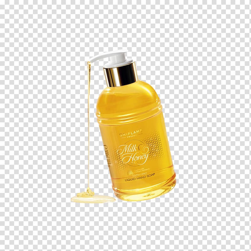 Milk Lotion Soap Honey Liquid, The oil in the bottle transparent background PNG clipart