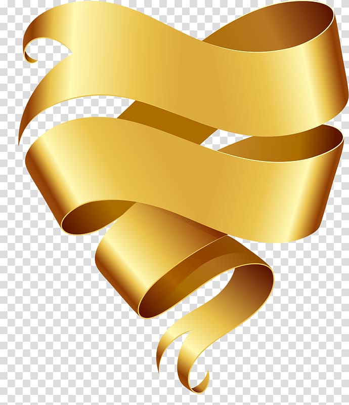gold ribbon , Ribbon Banner , Yellow Ribbon transparent background PNG clipart
