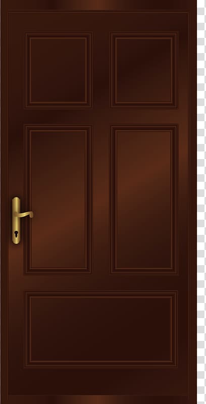 Hardwood Wood stain Door, Brown door transparent background PNG clipart