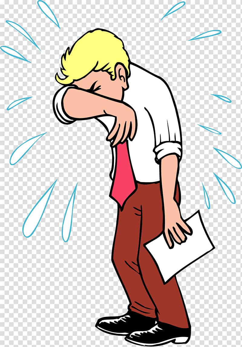 man crying cartoon