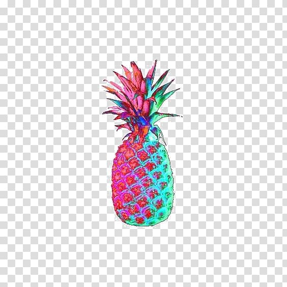 pink and teal pineapple art, Coffee Pineapple Pizza Starbucks , pineapple transparent background PNG clipart